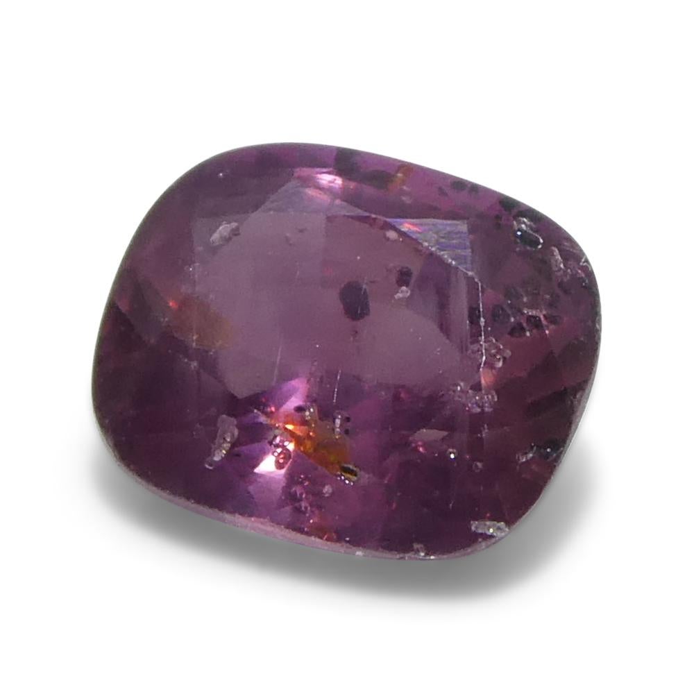 Women's or Men's 1.56ct Cushion Pink Sapphire from Tanzania For Sale