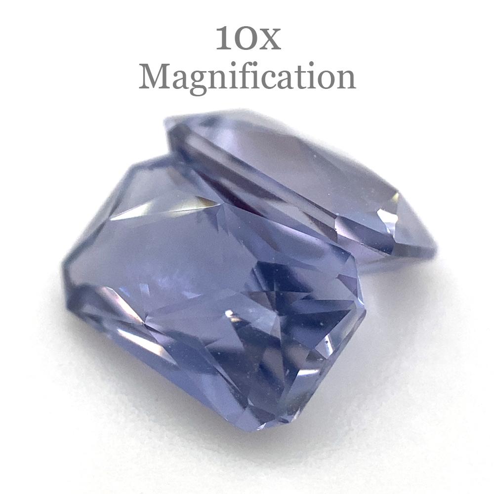 1.56ct Octagonal Tanzanite Precision Cut Pair For Sale 11