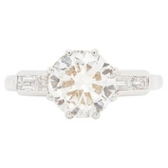 1.56ct Old Cut Diamond & Platinum Antique Engagement Ring, c.1920s
