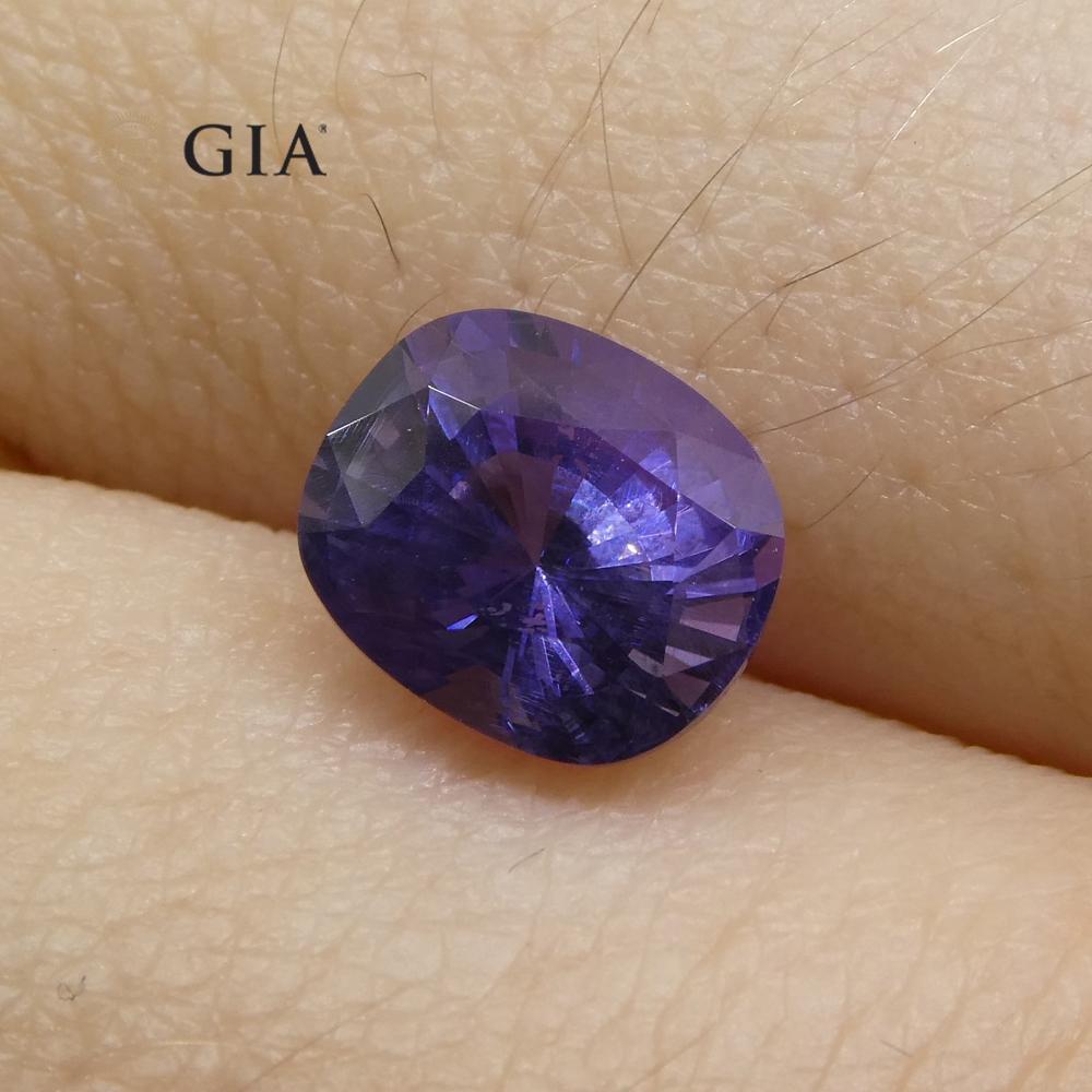 1.56ct Oval Color Change Sapphire GIA Certified Sri Lanka Unheated For Sale 7