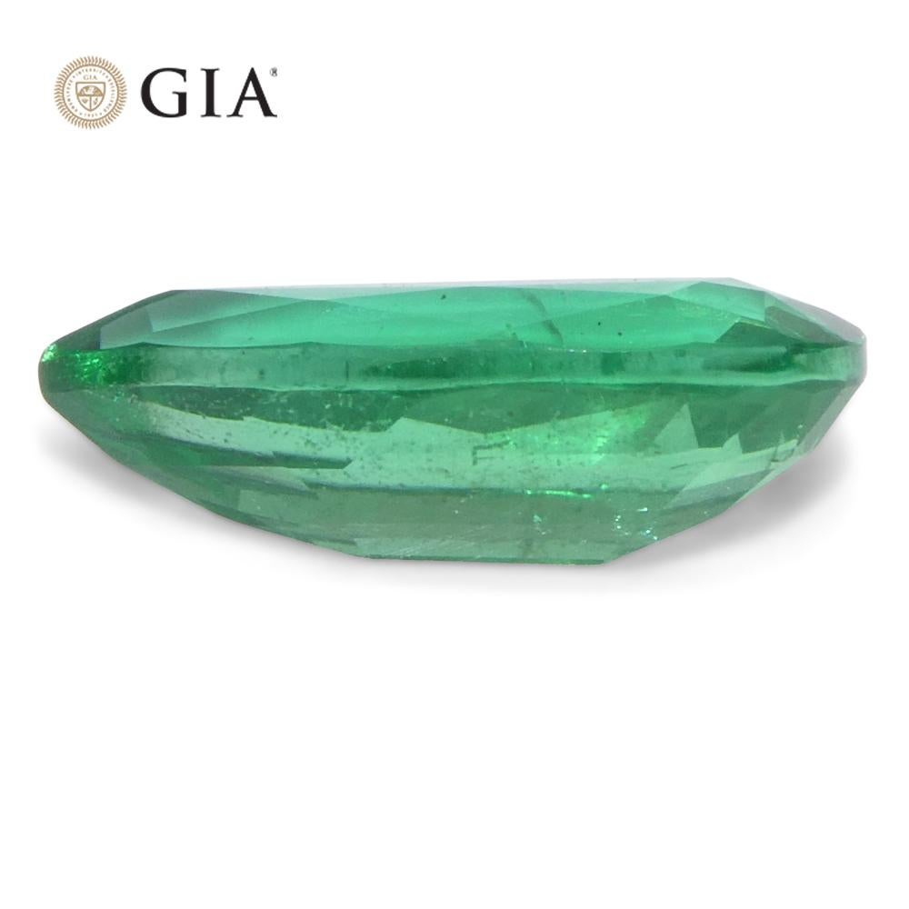 1.56ct Pear Green Emerald GIA Certified Zambia (F1) For Sale 2