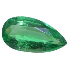 1.56ct Pear Green Emerald GIA Certified Zambia (F1)