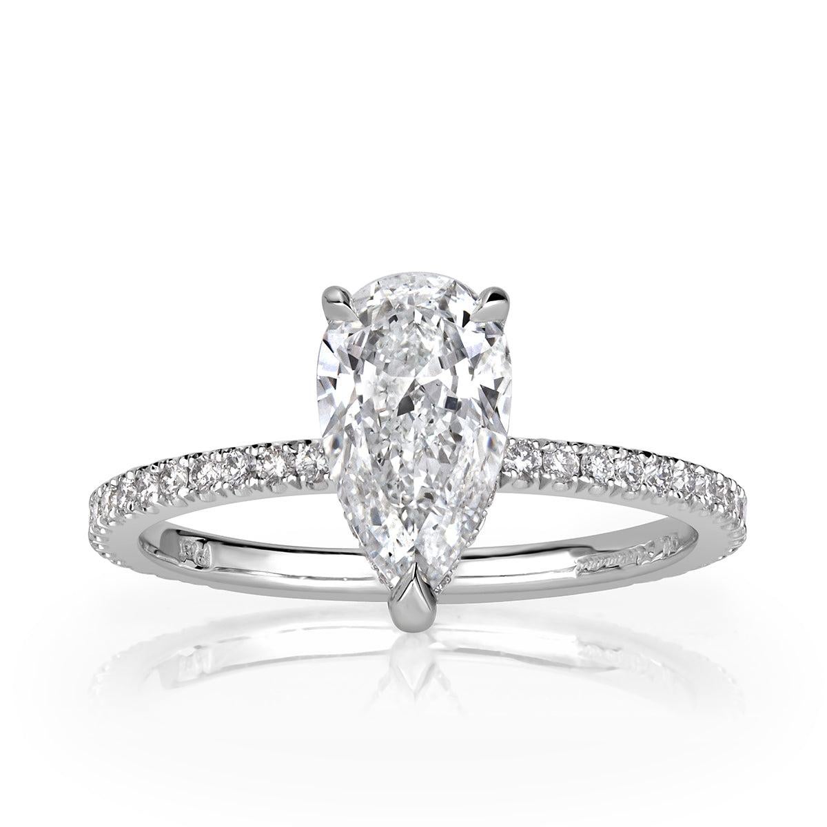 1.56ct Pear Shape Diamond Engagement Ring