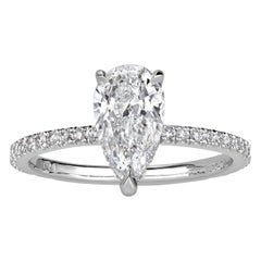1.56ct Pear Shape Diamond Engagement Ring