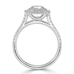 Anello di fidanzamento con diamanti a taglio radiante da 1.56 carati