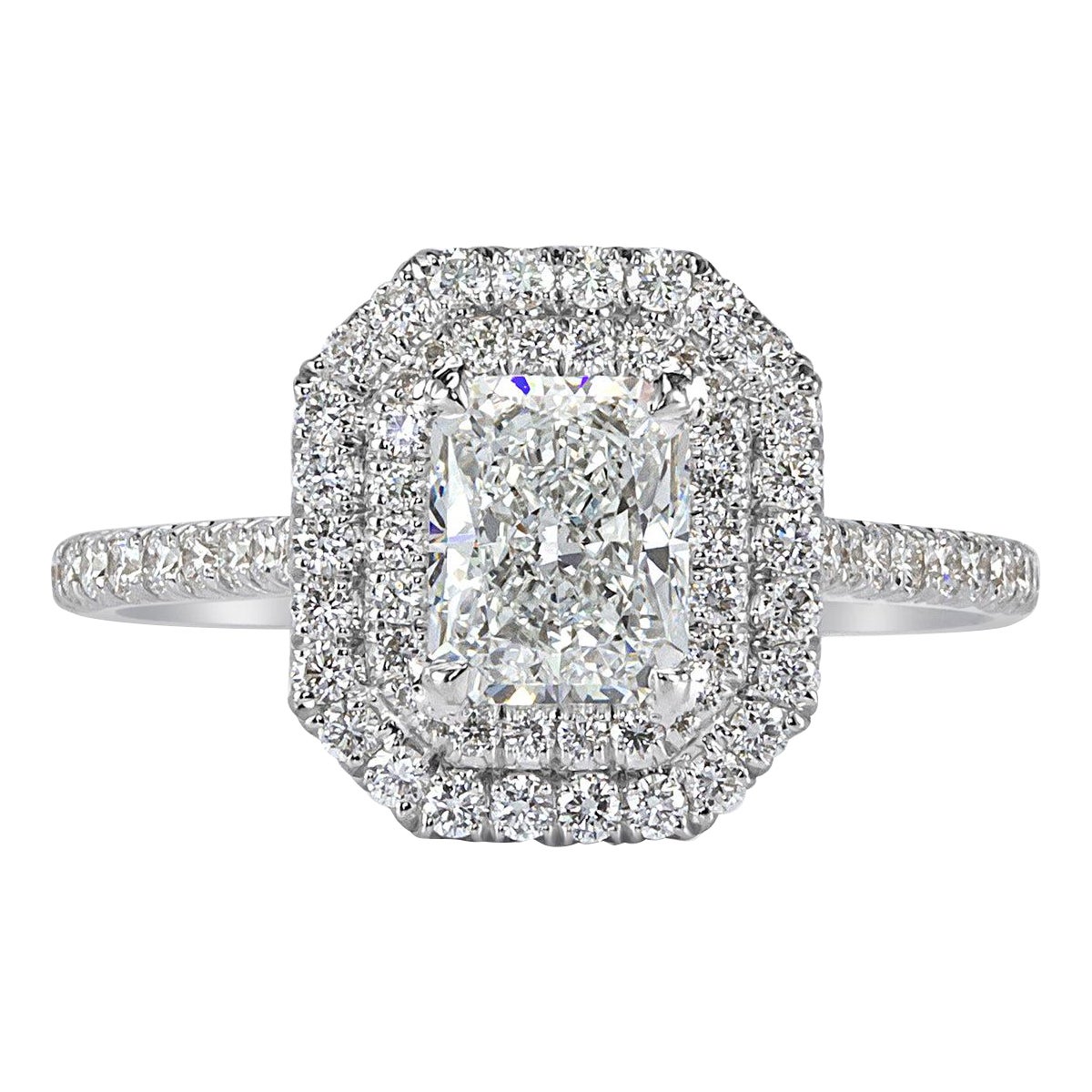 1.56ct Radiant Cut Diamond Engagement Ring