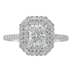 1.56ct Radiant Cut Diamond Engagement Ring