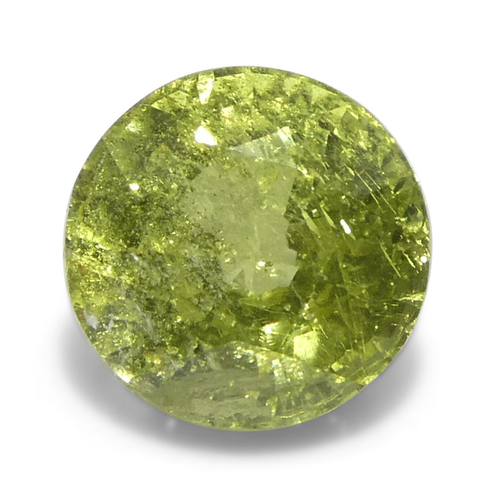 1.56ct Saphir jaune rond de Tanzanie, non chauffé en vente 8