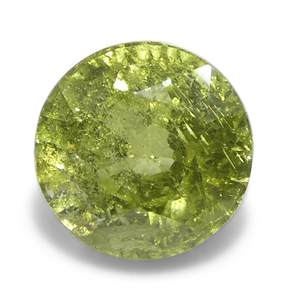 1.56ct Saphir jaune rond de Tanzanie, non chauffé en vente 9