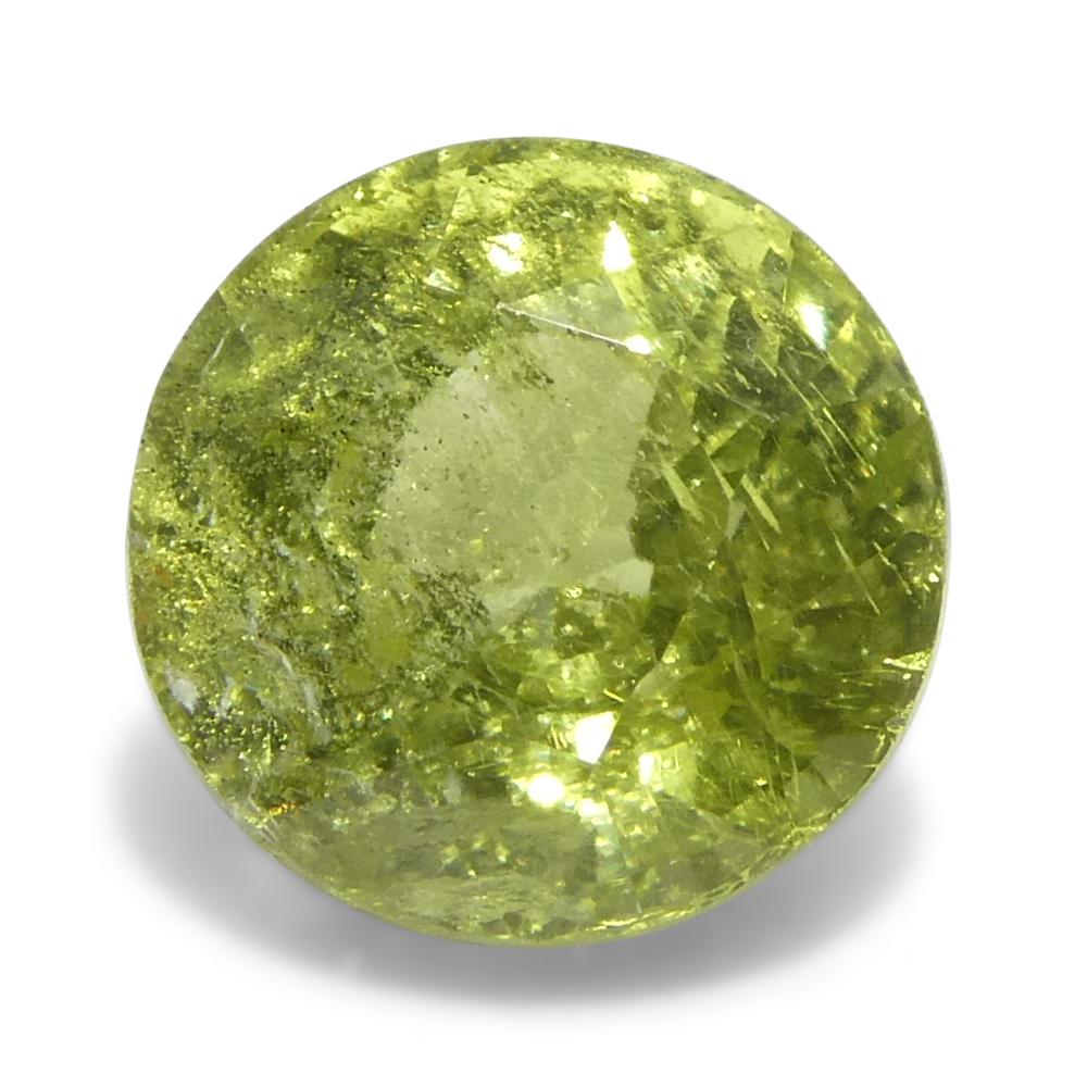 1.56ct Saphir jaune rond de Tanzanie, non chauffé Neuf - En vente à Toronto, Ontario