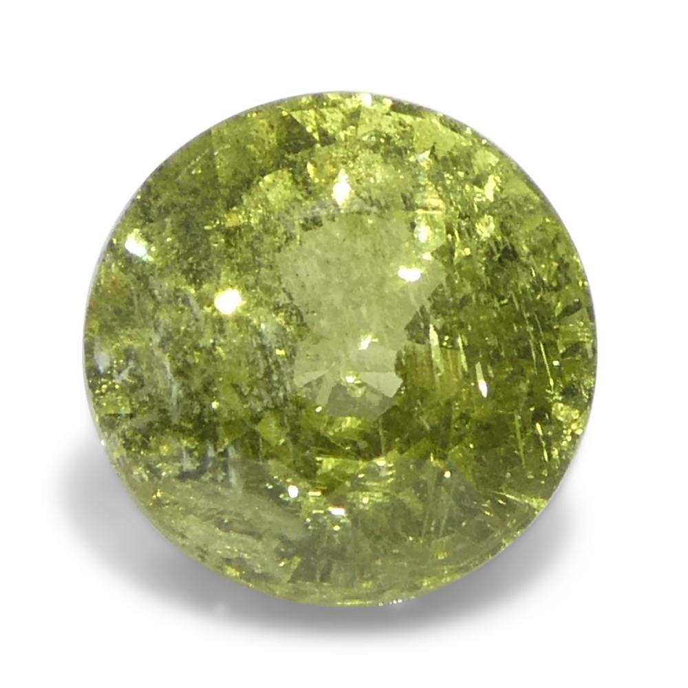 1.56ct Saphir jaune rond de Tanzanie, non chauffé Unisexe en vente