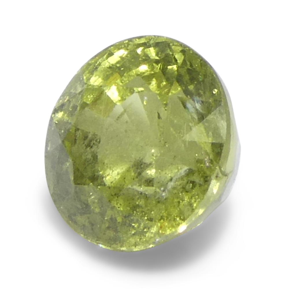 1.56ct Saphir jaune rond de Tanzanie, non chauffé en vente 1