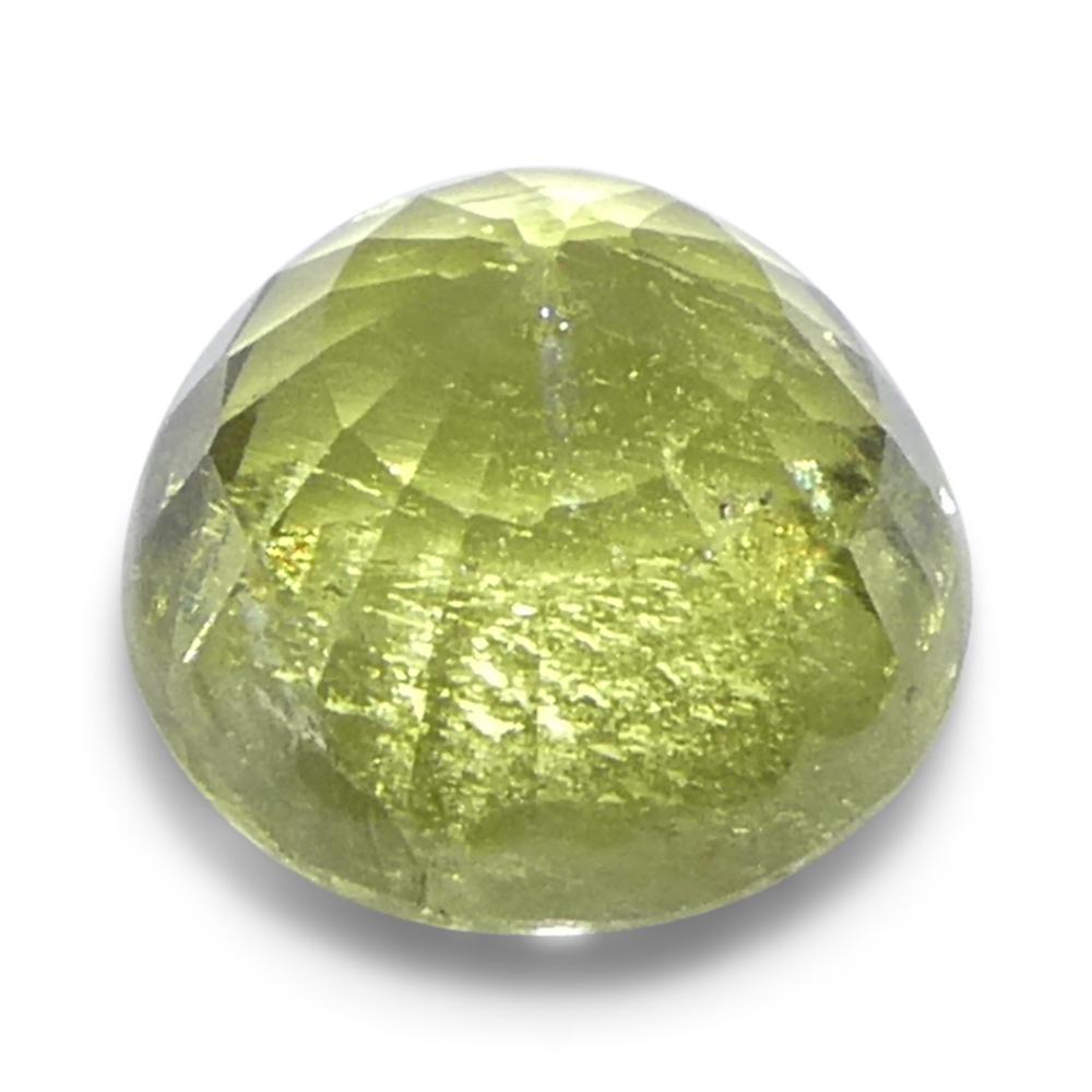 1.56ct Saphir jaune rond de Tanzanie, non chauffé en vente 3