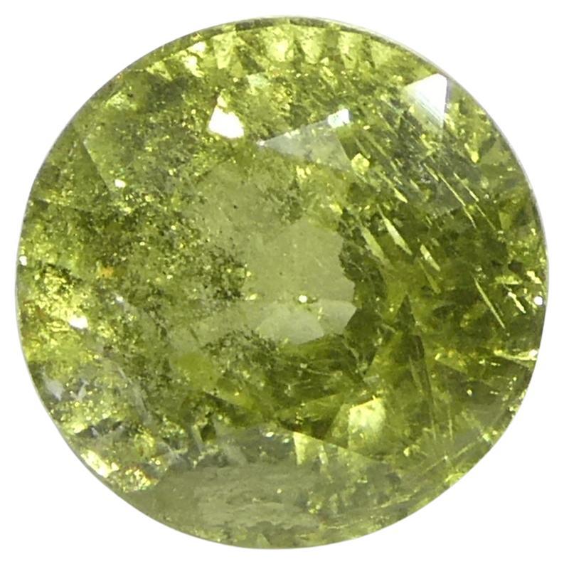 1.56ct Round Yellow Sapphire from Tanzania, Unheated