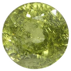 1.56ct Round Yellow Sapphire from Tanzania, Unheated