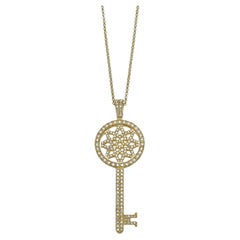 Hermès Gold Key and Lock Pendant Necklace at 1stDibs