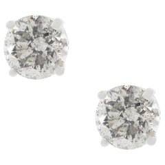 1.57 Carat Diamond Stud Earrings