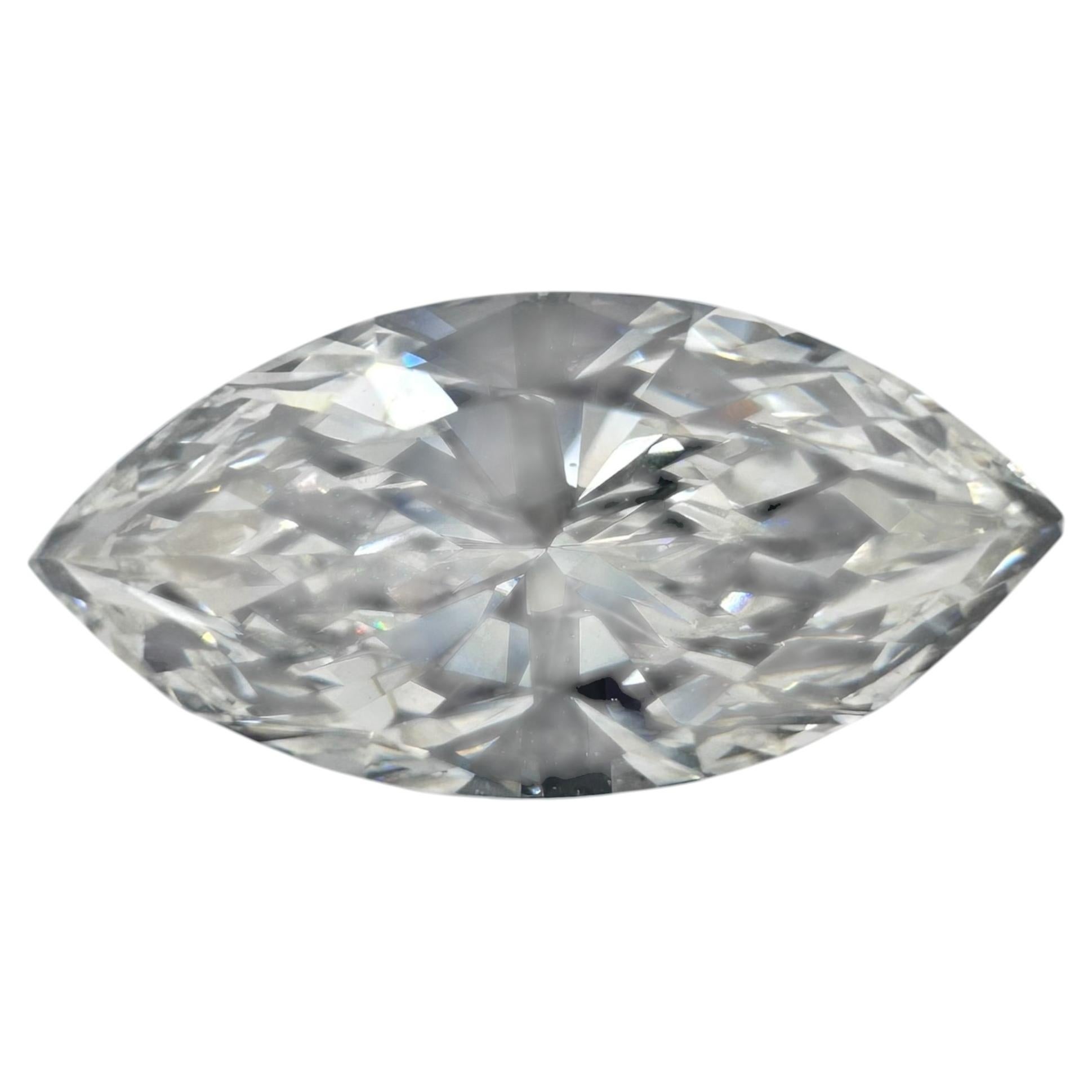 1.57 Carat GIA Certified VS2, Color I, Marquis Cut Natural Diamond.
