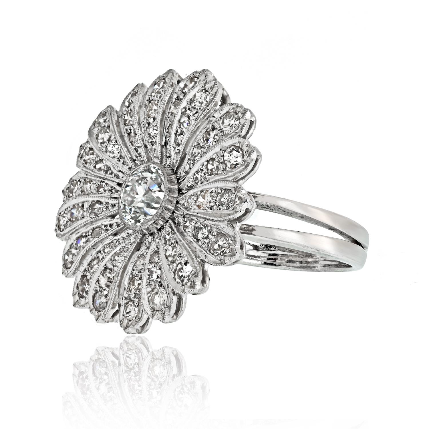 flower cut engagement rings