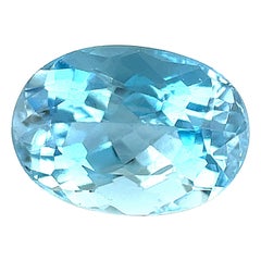 1.57 Carat Oval Unset Loose Unmounted Aquamarine Gemstone