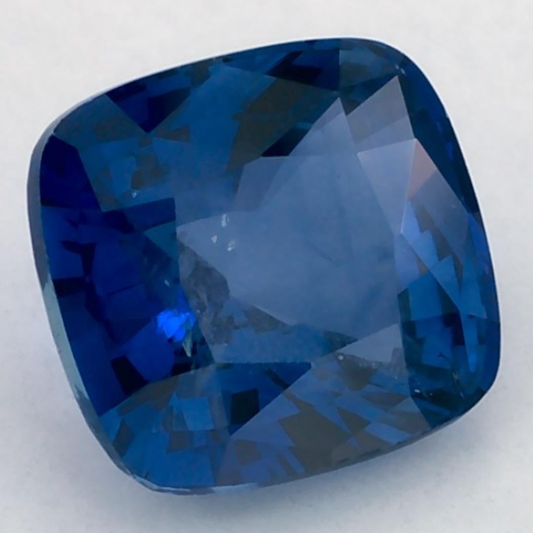 1.57 Karat Blauer Saphir Cushion Loser Edelstein (Kissenschliff) im Angebot
