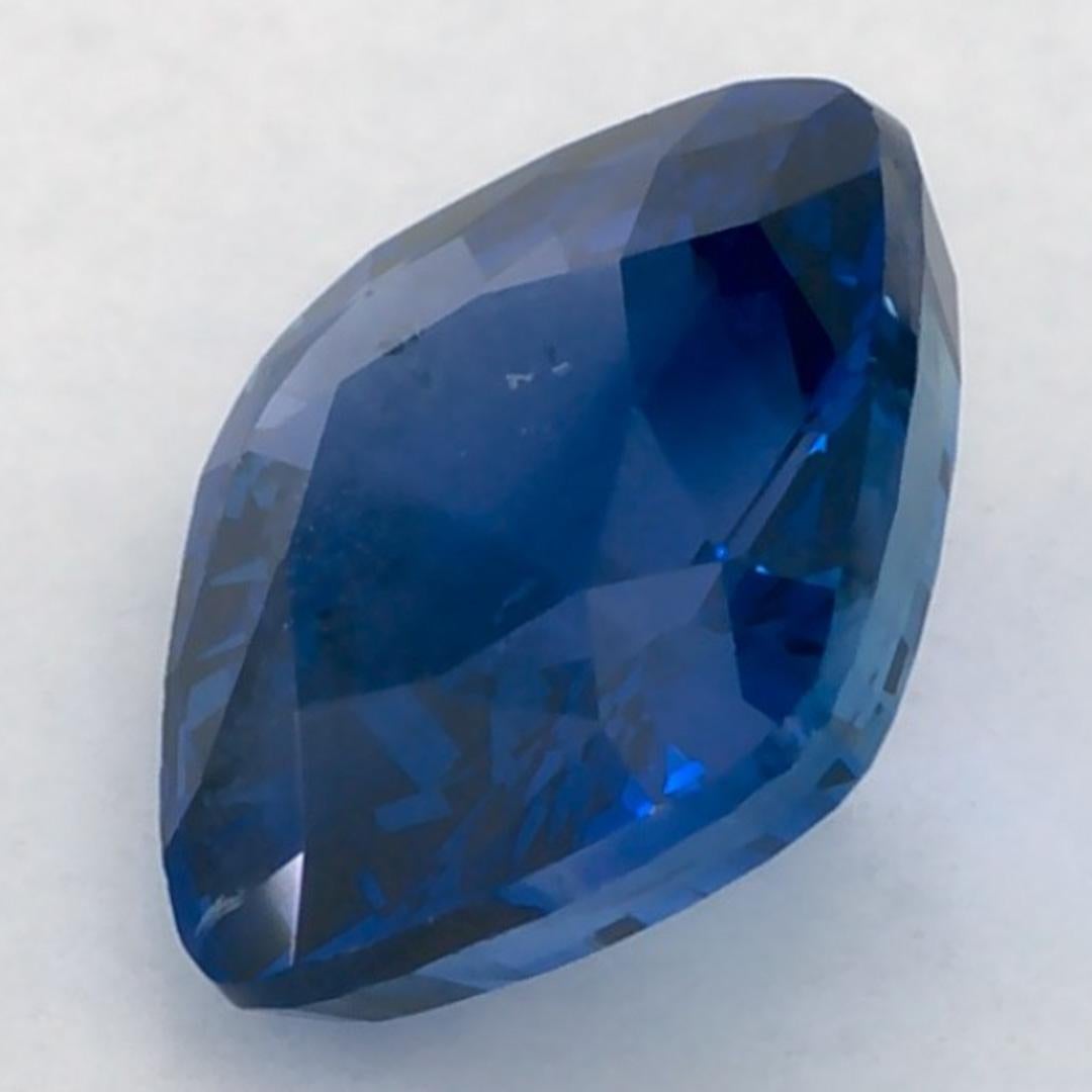 1.57 Karat Blauer Saphir Cushion Loser Edelstein Damen im Angebot