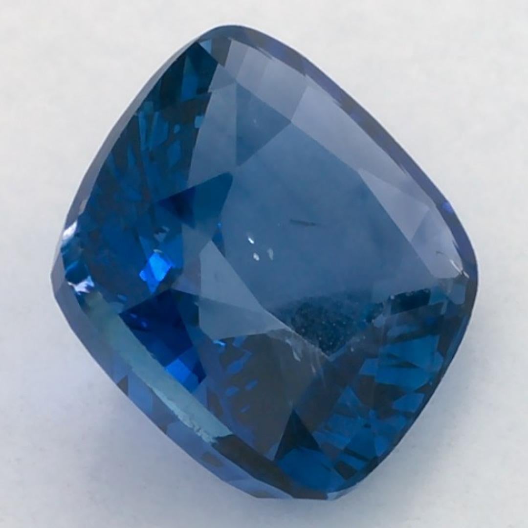 1.57 Karat Blauer Saphir Cushion Loser Edelstein im Angebot 2