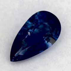 1.57 Ct Blue Sapphire Pear Loose Gemstone