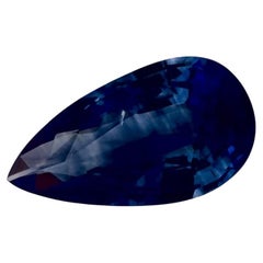1.57 Karat Blauer Saphir Birne Loser Edelstein