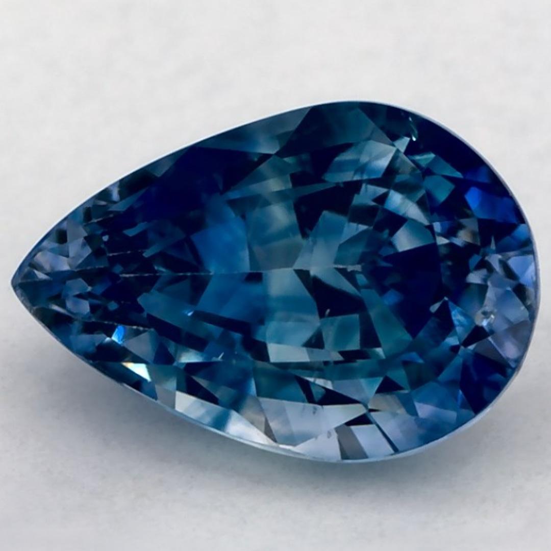 1.57 Ct Blue Sapphire Pear Loose Gemstone