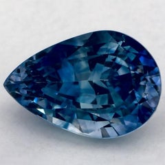 1.57 Ct Blue Sapphire Pear Loose Gemstone