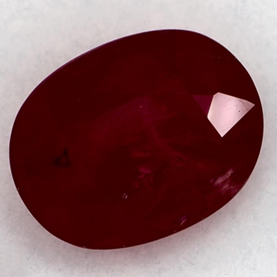 Oval Cut 1.57 Ct Ruby Oval Loose Gemstone For Sale
