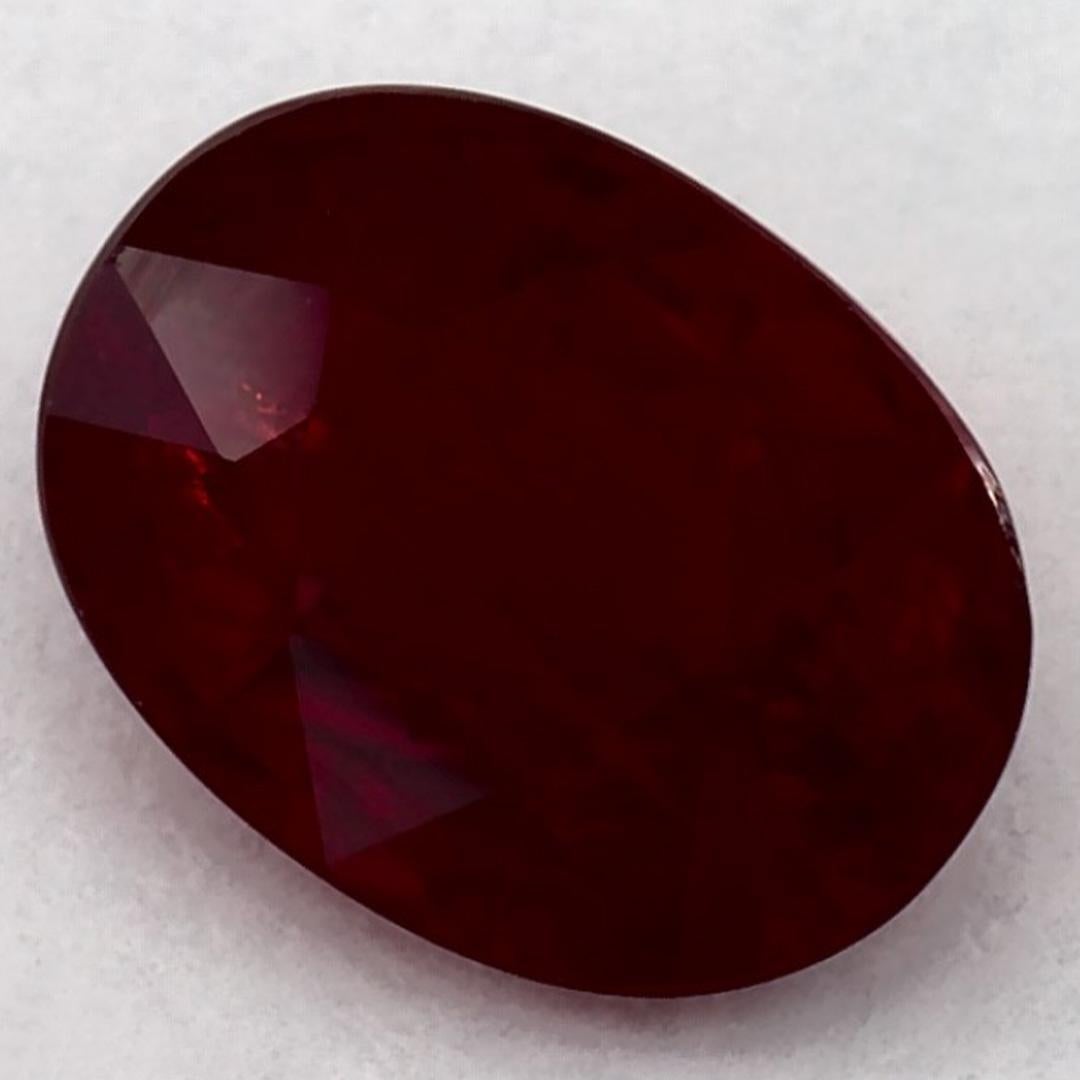 1.57 Ct Ruby Oval Loose Gemstone (Ovalschliff) im Angebot