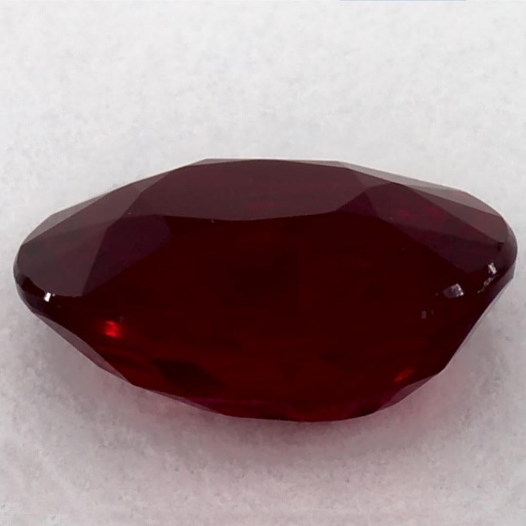 1.57 Ct Ruby Oval Loose Gemstone im Zustand „Neu“ im Angebot in Fort Lee, NJ