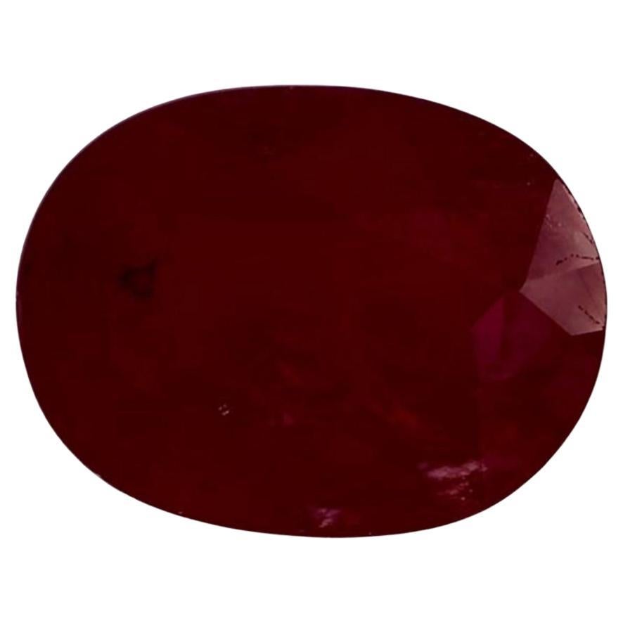 1.57 Ct Ruby Oval Loose Gemstone For Sale