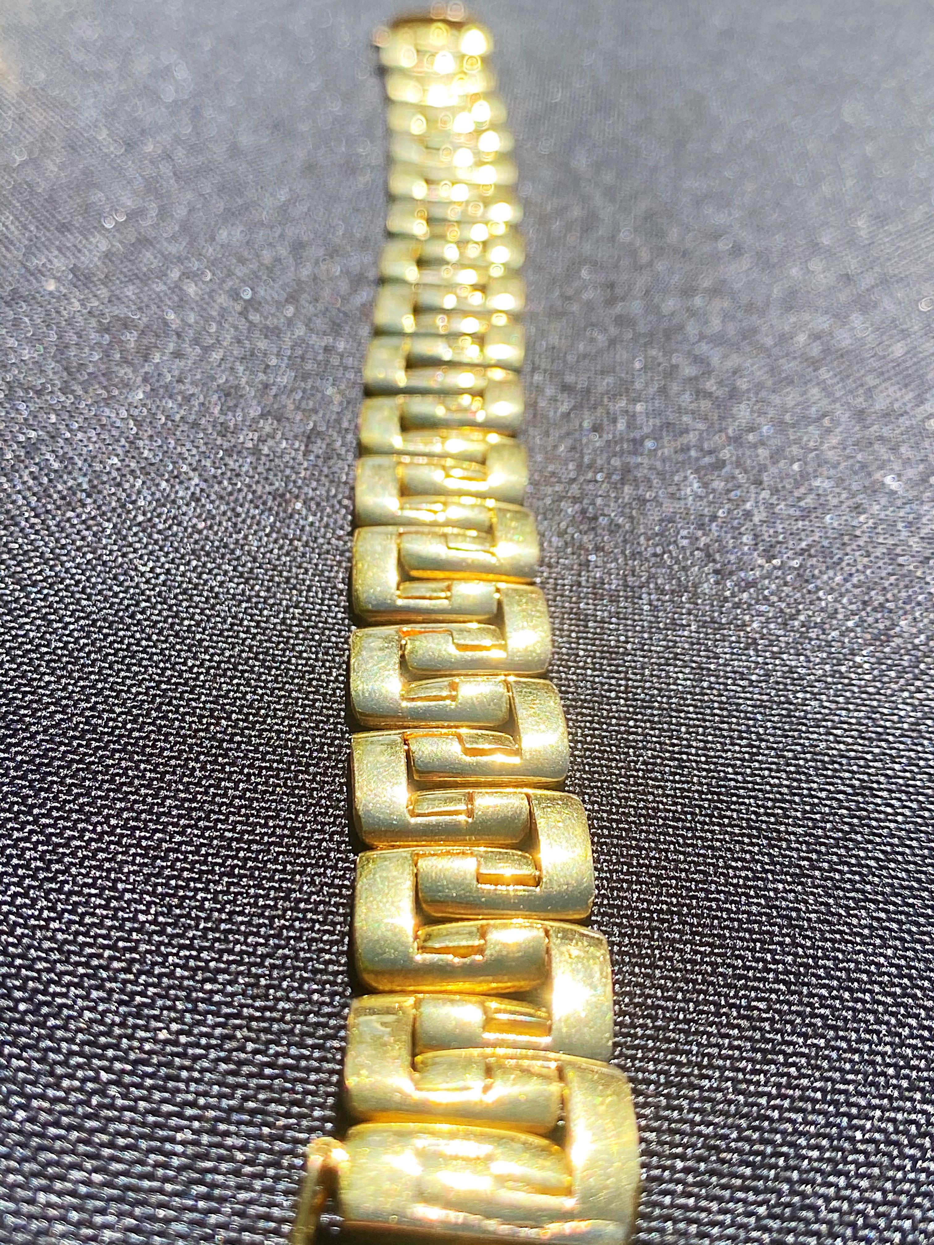 157 Grams 18 Karat Gold Link Chain Design Gold Necklace and Bracelet Men's Set For Sale 3