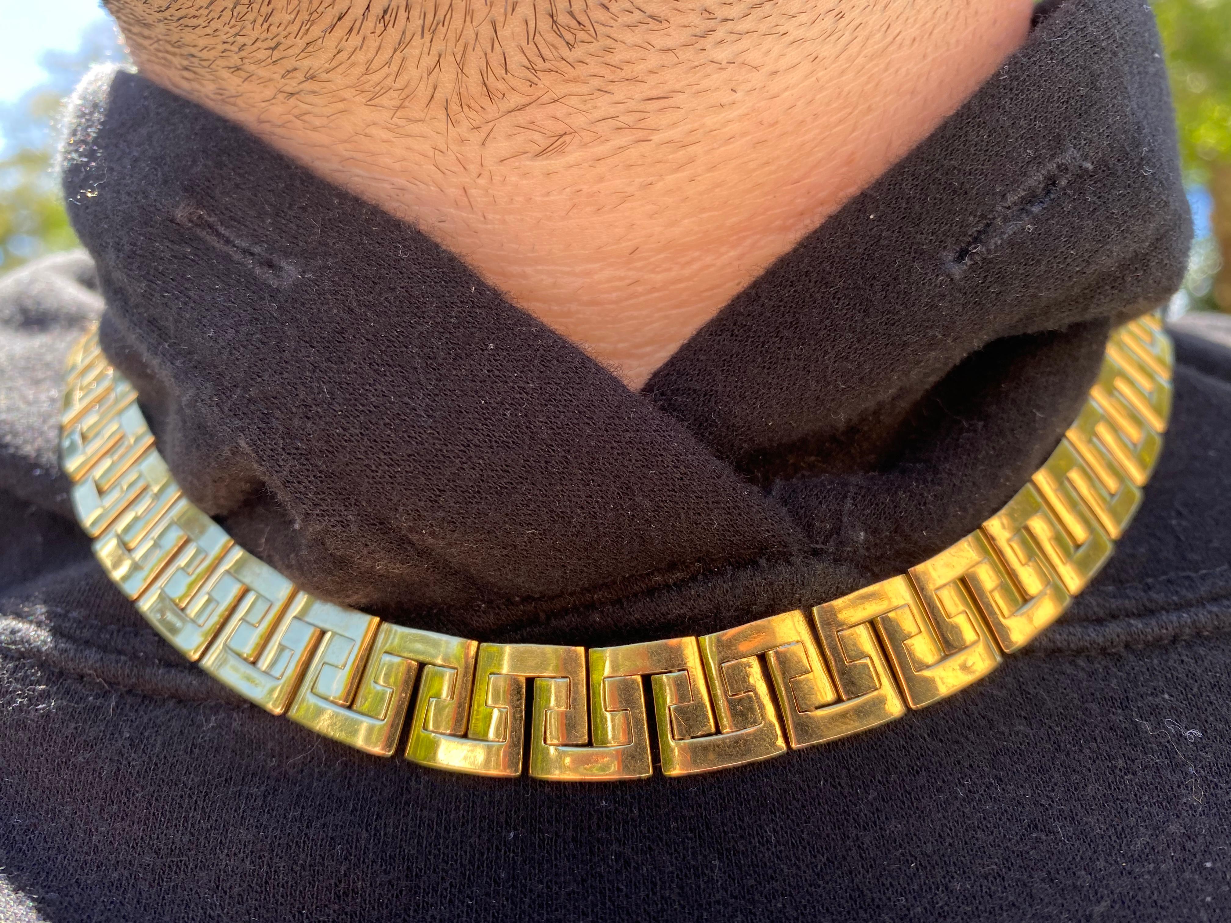 157 Grams 18 Karat Gold Link Chain Design Gold Necklace and Bracelet Men's Set For Sale 6