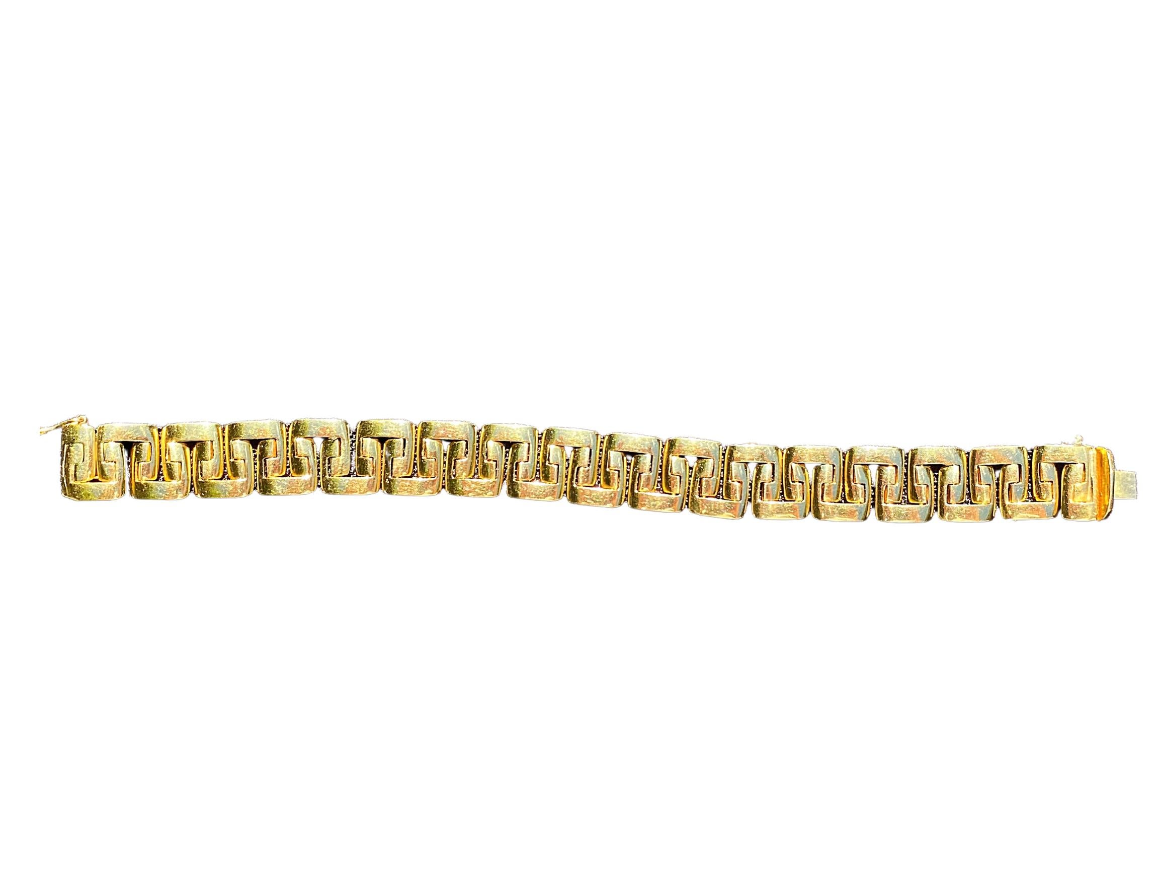 157 Gramm 18 Karat Gold Gliederkette Design Gold Halskette und Armband Herren Set (Retro)