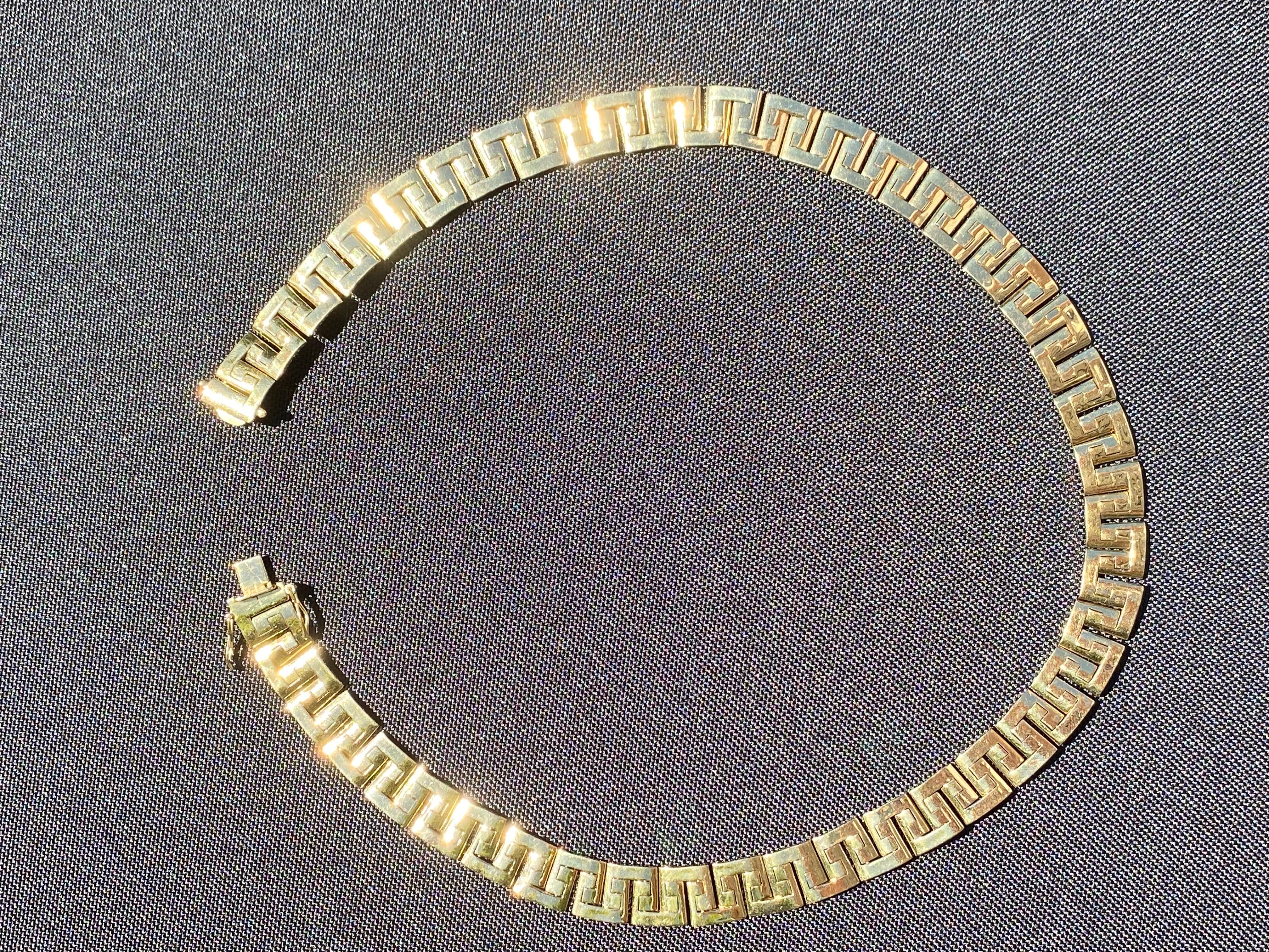157 Gramm 18 Karat Gold Gliederkette Design Gold Halskette und Armband Herren Set 1