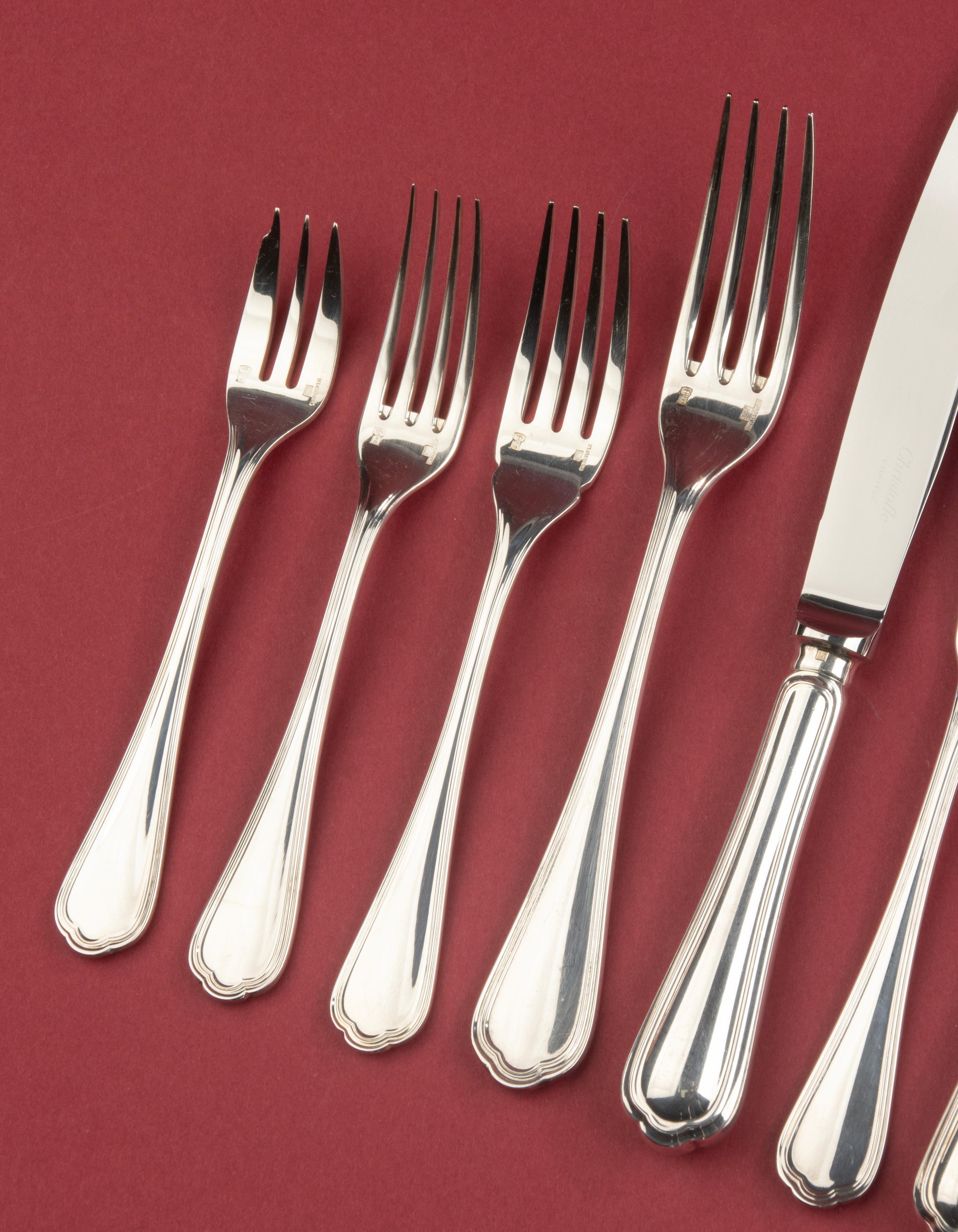 Hand-Crafted 157-Piece Cutlery Set - Christofle - Spatours  - Top Condition For Sale