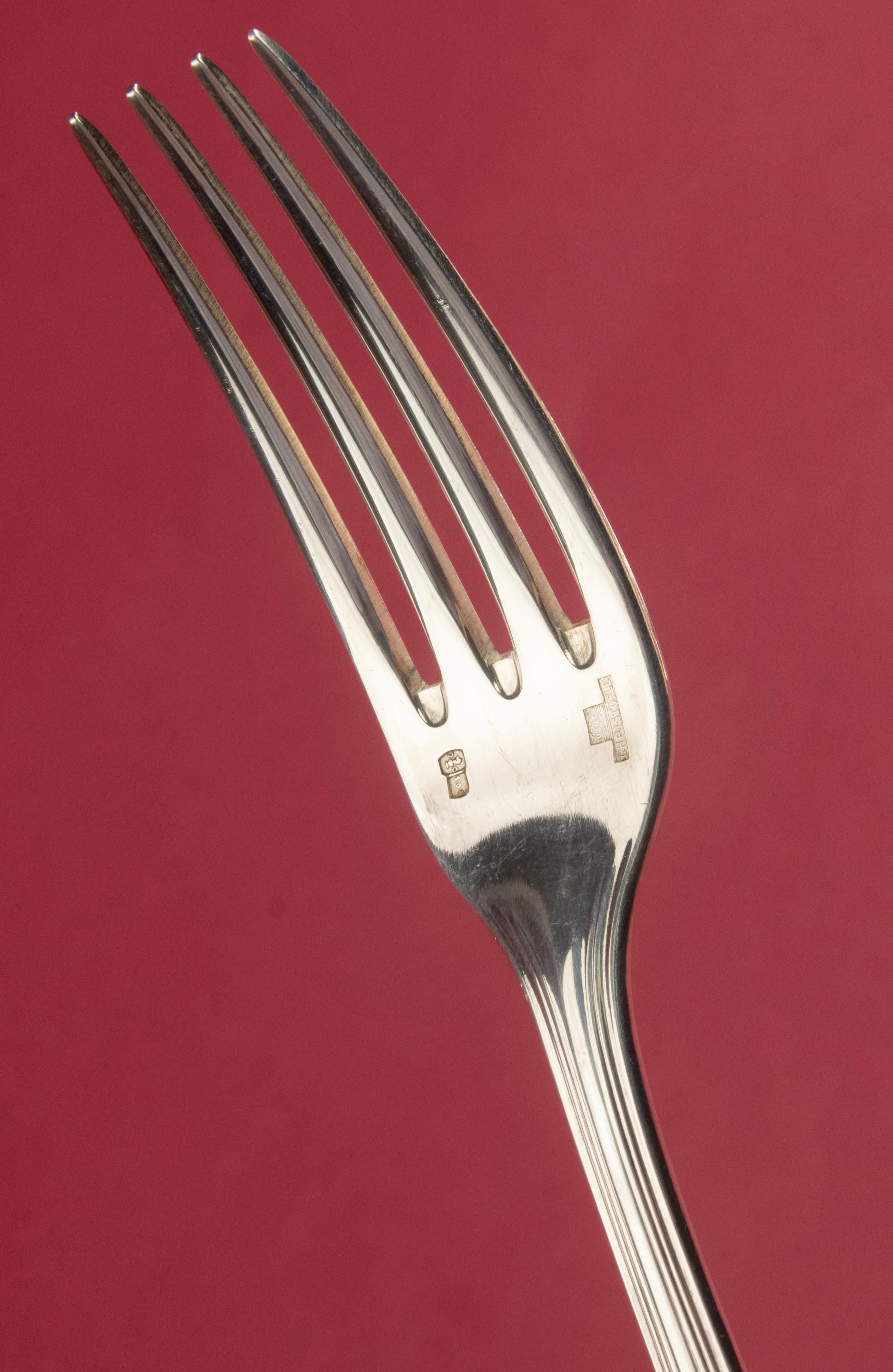 Silver Plate 157-Piece Cutlery Set - Christofle - Spatours  - Top Condition For Sale