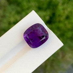 15.70 Carat Natural Loose Dark Purple Amethyst Flower Cut Gemstone From Brazil