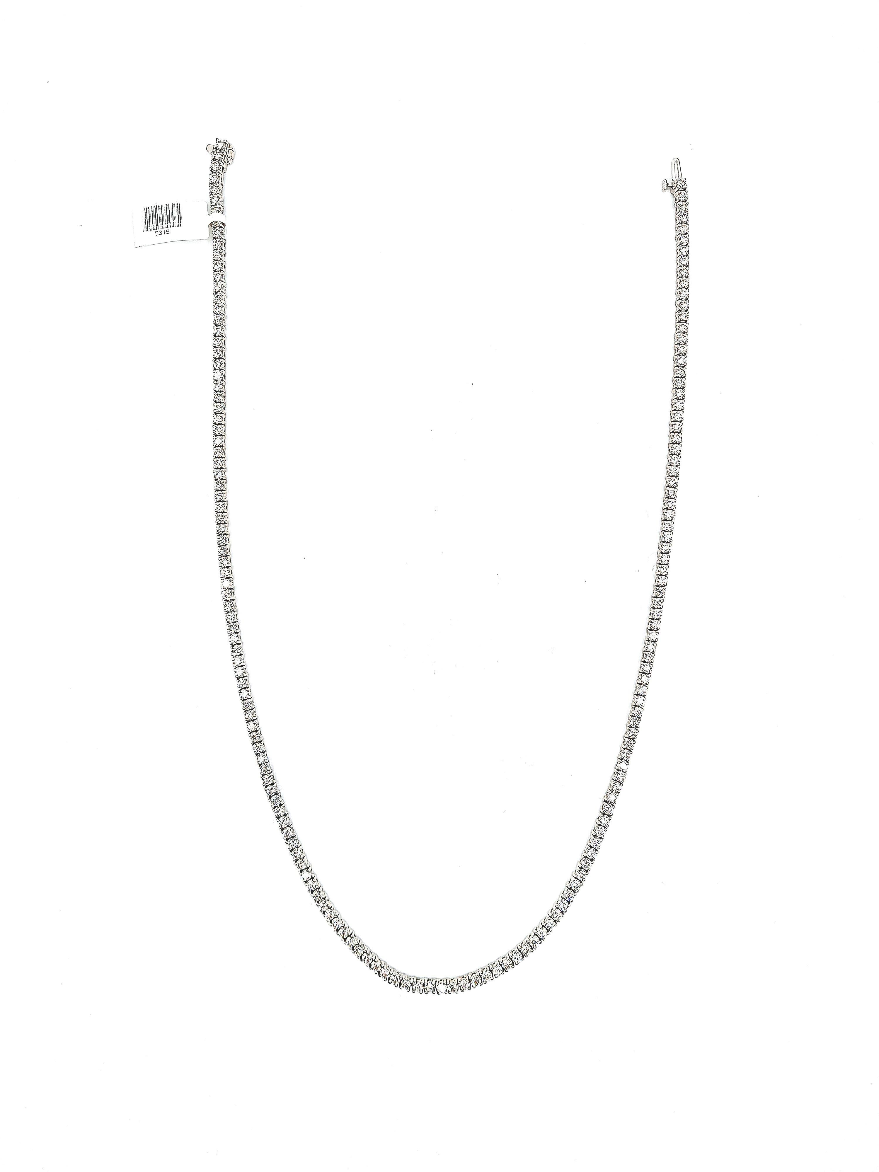 Women's or Men's 15.70 ct Diamond Tennis Necklace