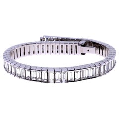 Used 15.70ct Platinum baguette Tennis Bracelet 
