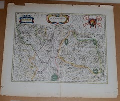 1571-1638 Willem Blaeu map entitled, "Ilcadorino, " Hand Colored Ric0009