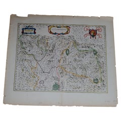 Antique 1571-1638 Willem Blaeu map entitled, "Ilcadorino, " Hand Colored Ric0009