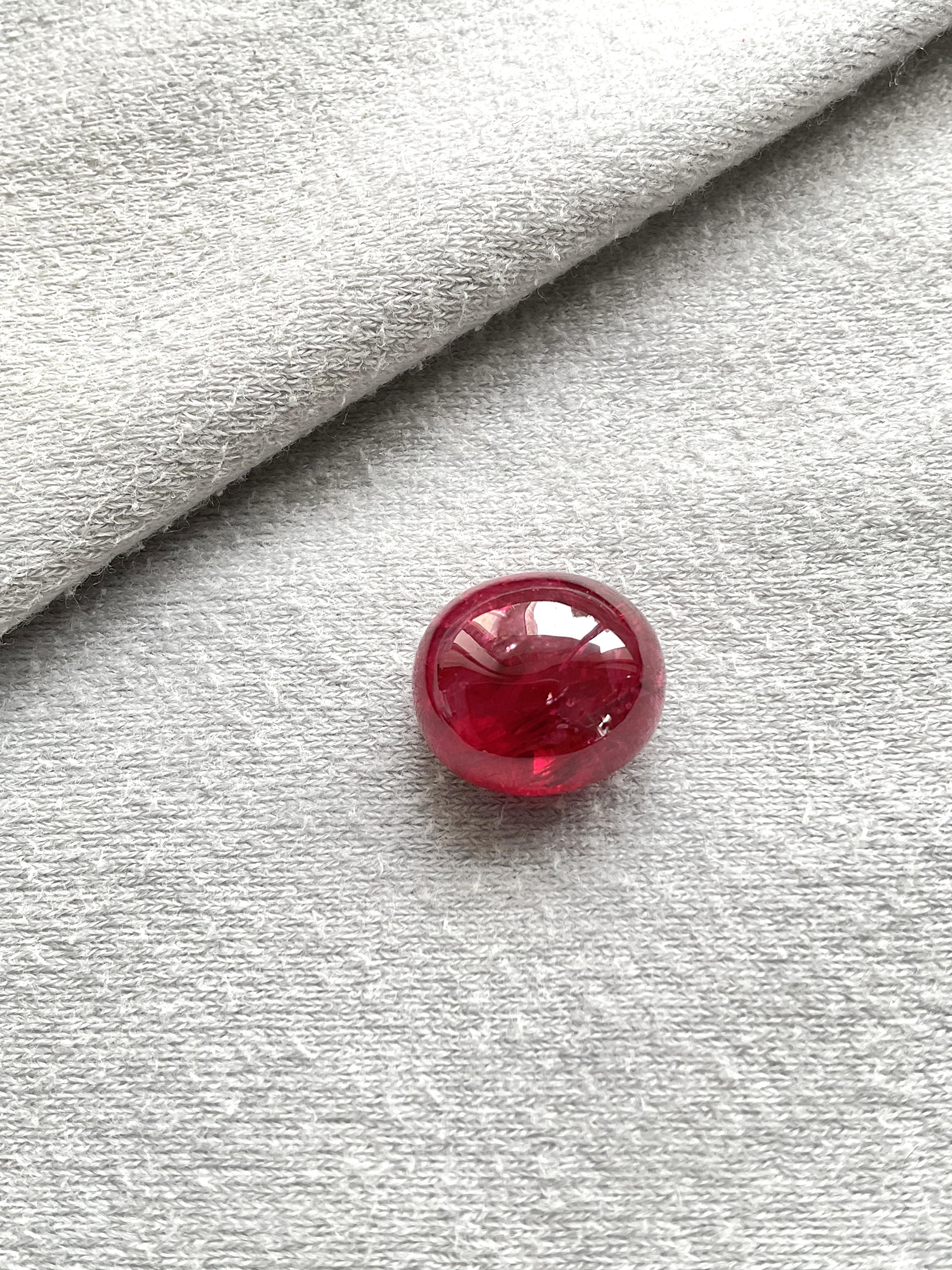 red spinel cabochon