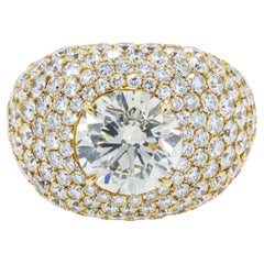 15.72 Carat Round Brilliant Statement Brilliant White 18K  Gold  Diamond Ring