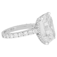 15.79 Carat Emerald Diamond Ring 18K White Gold Grand Palais Radiance