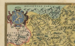 1579 Ornate Map of Burgundy County by Ferdinand de Lannoy